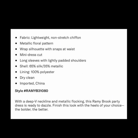 Ramy Brook Lurex Metallic Jacquard Shaina Dress. - Picture 10 of 11